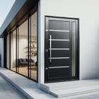 Porta Pivotante Lambril Miraggio com Puxador Lado Direito Elite 240x120 Preto