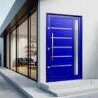 Porta Pivotante Lambril Miraggio com Puxador Lado Esquerdo Elite 216x150 Azul - Brimak