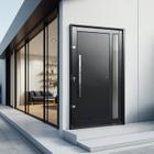 Porta Pivotante Lambril Visione com Puxador Lado Direito Elite 240x130 Preto - Brimak