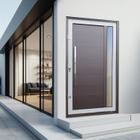 Porta Pivotante Lambril Visione com Puxador Lado Esquerdo Elite 240x120 Mix Corten - Brimak