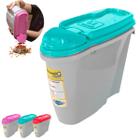 Porta Ração Pote C/ Tampa Pet Para Cães e Gatos Dispenser 3.5 Litros - Plast Pet