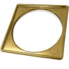 Porta Ralo 15X15 Dourado Caixilho Quadrado 15Cm Porta Grelha