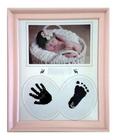 Porta Retrato Bebê Baby Com Carimbo Pezinho E Maozinha 10x15cm