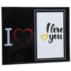 Porta Retrato I Love You Preto 10 X15 Vidro Pf0581 - Square