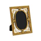 Porta Retrato Moldura Flor de Liz Resina Dourado - LUXdécor