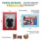 Porta Retrato Premium Fosco Vidro 15X21 Rosa Mesa Parede - Geral