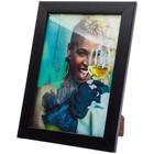 Porta Retrato Premium Fosco Vidro 15X21Preto Mesa Ou Parede - Geral