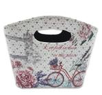 Porta Revista ou Cesto de Flores Formato Bolsa Bicicleta