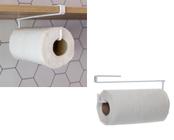 Porta Rolo De Papel Toalha Armário Cozinha Removível Em Aço Branco Style - METALTRU