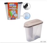 Porta Sabão em Pó Plastico Tampa Preta 500g