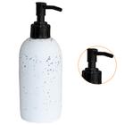Porta Sabonete Arredondado Saboneteira Liquida Para Lavabo Banheiro Artesanal De Cimento Com Granilite