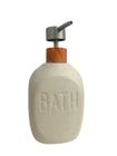 Porta Sabonete Líquido Cerâmica 430ml Granilite Bath Branco