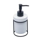 Porta Sabonete Líquido de Cerâmica com Suporte Branco 280ml - Wolff