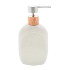 Porta sabonete liquido de ceramica granilite bath branco 430ml - LYOR