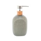 Porta sabonete liquido de ceramica granilite bath cinza 430ml - LYOR