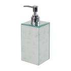 Porta Sabonete Líquido de Vidro Branco Marmorizado BTC
