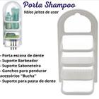 Porta Shampoo Prateleira Plástico 40cm de Pendurar Branca