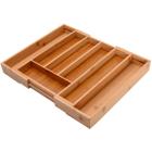 Porta Talheres Bambu Extensível Organizador Gaveta Divisória - Mimo Style