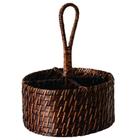 Porta Talheres Redondo Rattan 20x10cm - A/CASA