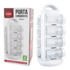 Porta Temperos Condimento 8 Peças Giratório Em Plástico 28cm