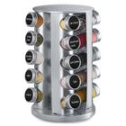 Porta Temperos Condimentos 20 Potes Giratorio Redondo Inox