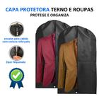 Porta Terno e Roupas com Zíper TNT Impermeável Capa Terno Viagens