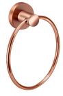 Porta Toalha Argola Em Metal Pieno 17Cm Rose Fosco Forusi