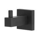 Porta Toalha Cabide Luxo Para Banheiro Quadrado Preto Black