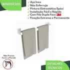 Porta Toalha De Banho Adesivo 3M Banheiro Parede Branco Df - Metalcromo