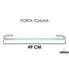 Porta Toalha Quadrado Banho Para Banheiro Grande Cromado