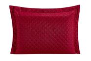 Porta Travesseiro Com Debrum Requinte Liso 01 Peça - Vermelho