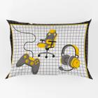 Porta Travesseiro Fronha Avulsa Game Streamer 70cm x 50cm - Estampa Digital Juvenil Infantil Decorativo Gamer Geek Nerd