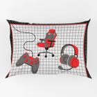 Porta Travesseiro Fronha Avulsa Game Streamer 70cm x 50cm - Estampa Digital Juvenil Infantil Decorativo Gamer Geek Nerd