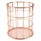 Porta Treco Escorredor Talher Lápis Caneta Pincel Rose Gold Aramado