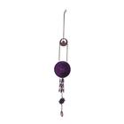 Porta Vela Suspenso Castiçal Vidro Decorativo Luxo Roxo