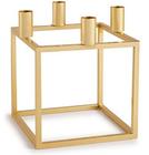 Porta Velas Dourado em Metal - 16 x 16 x 16 cm - Mart Colletion