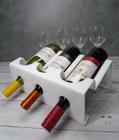 Porta vinhos em acrílico para 3 vinhos - Fábrica de Utilidades