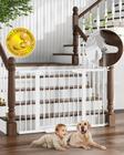 Portão de segurança para cães Baby Gate Cumbor Extra Wide de 75-131 cm branco