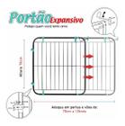 Portao Grade De Seguranca Animal Expansivo De 70 Cm A 1,15 M Preto