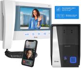 Porteiro Eletrônico Com Video Connect Wifi Viva Voz App Celular Branco 7" HDL