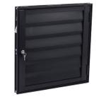 Portinhola Abrigo 60x60 Alumínio Preto Veneziana Ventilada