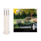 Poste Arandela Tube Light Aleta Tampa Transp 39Cm Branco