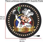 Poste Com Luminoso Decorativo Letreiro Para Restaurante C/ Led