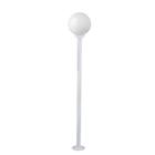 Poste de Jardim com Globo de Vidro Leitoso 15x28 de 2,00m P18 em Aço Branco - Ideal Iluminação