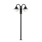 Poste Decorativo Saturno 2 Lâmpadas 2,20m Preto Ideal