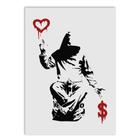 Poster Decorativo Grafite Banksy Critica Amor X Dinheiro