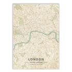 Poster Decorativo Mapa 01 Londres Inglaterra Viagem Decoração