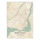 Poster Decorativo Mapa 01 Montreal Canada Viagem Turismo Decoração