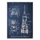 Poster Decorativo Nave Apollo Lua Espaço Astronomia Projeto