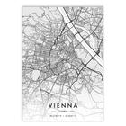 Poster Decorativo Viena Áustria Mapa Pb Viagem Turismo Decoração